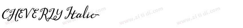 CHEVERLY Italic字体转换 CHEVERLY Italic字体转换